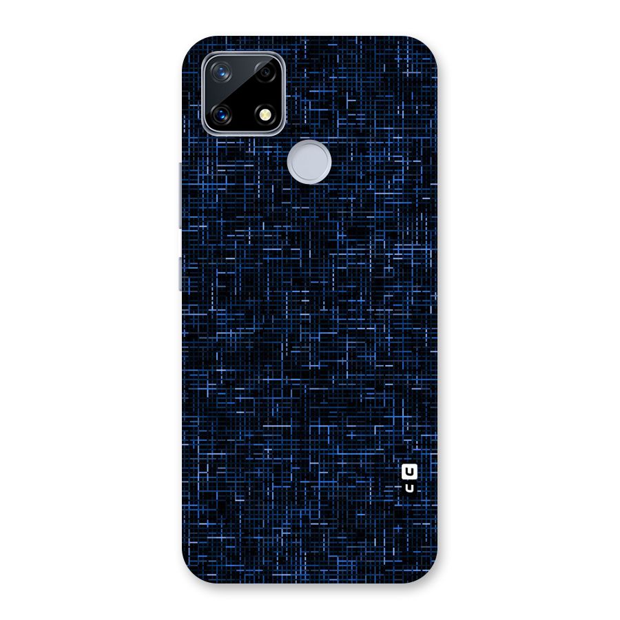 Criss Cross Blue Pattern Back Case for Realme Narzo 20