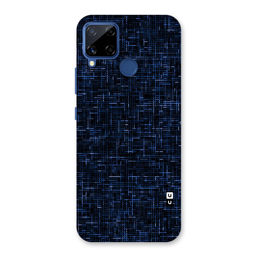 Criss Cross Blue Pattern Back Case for Realme Narzo 30A