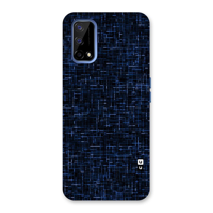Criss Cross Blue Pattern Back Case for Realme Narzo 30 Pro