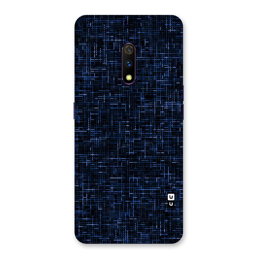 Criss Cross Blue Pattern Back Case for Realme X