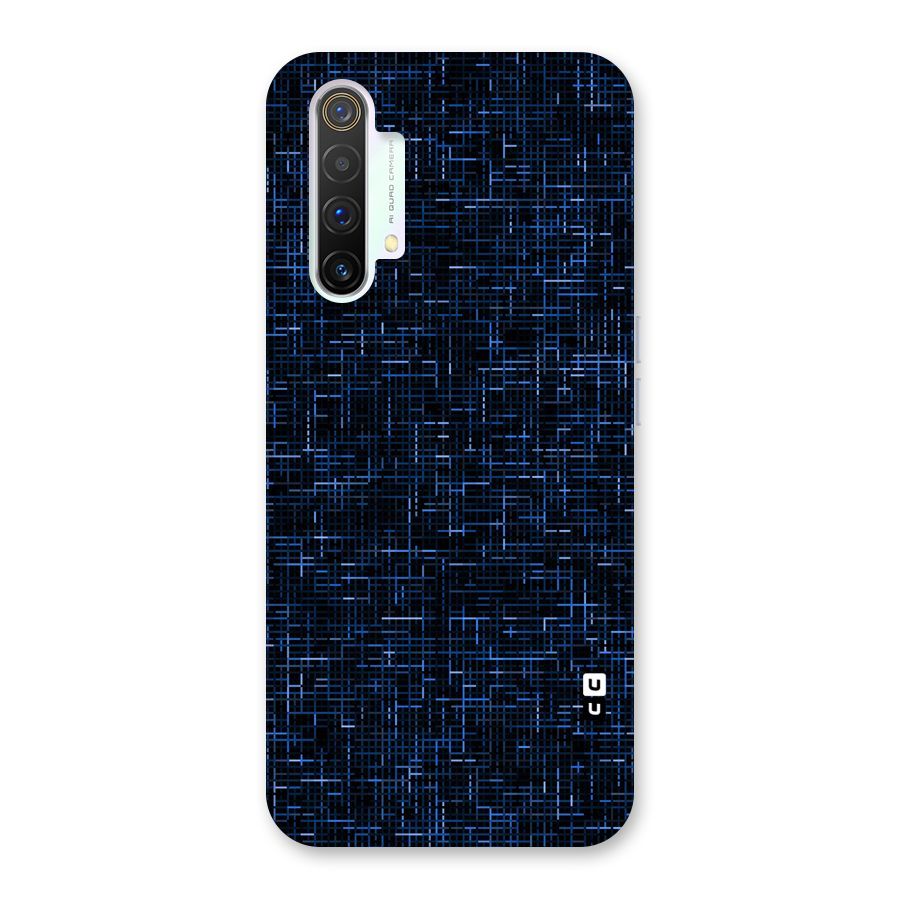 Criss Cross Blue Pattern Back Case for Realme X3 SuperZoom