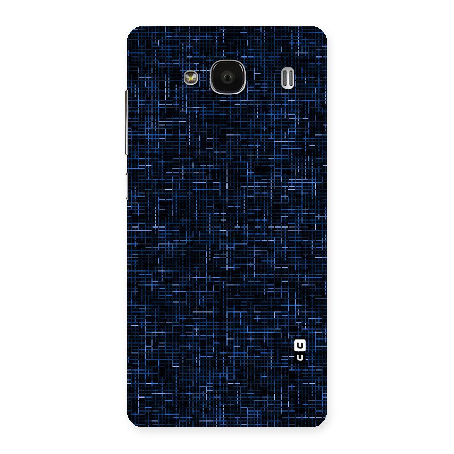 Criss Cross Blue Pattern Back Case for Redmi 2 Prime