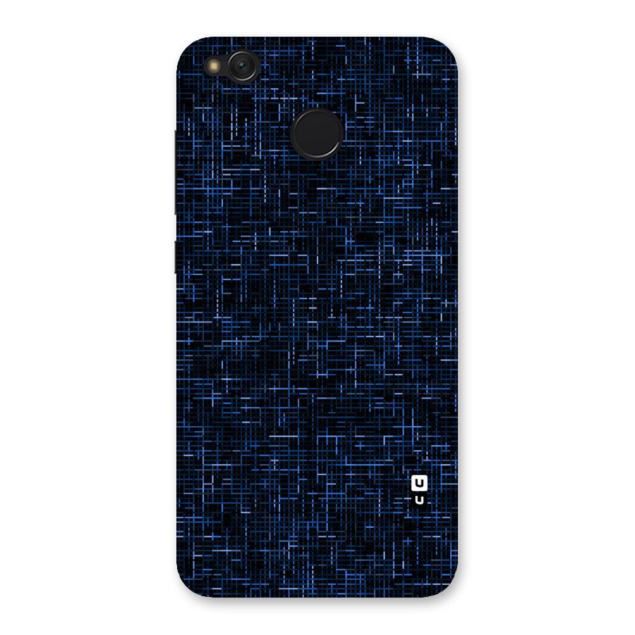 Criss Cross Blue Pattern Back Case for Redmi 4