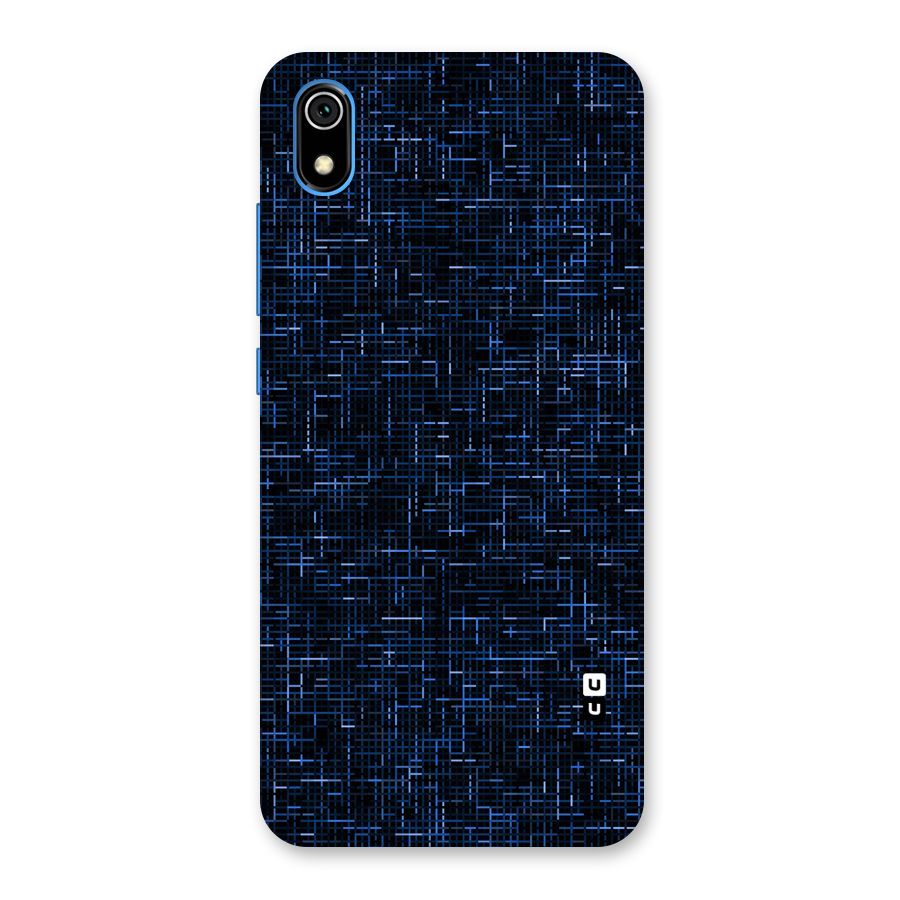 Criss Cross Blue Pattern Back Case for Redmi 7A