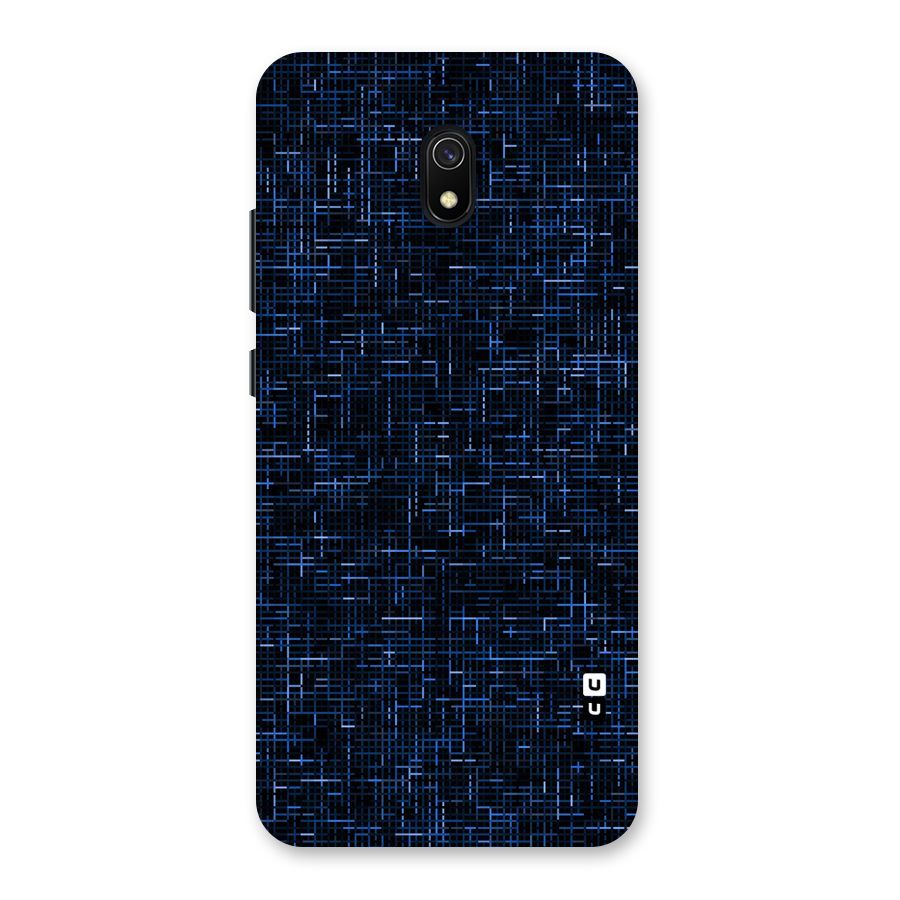 Criss Cross Blue Pattern Back Case for Redmi 8A