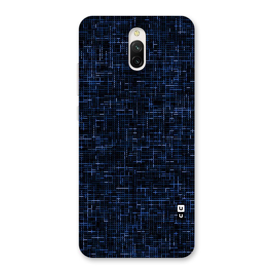 Criss Cross Blue Pattern Back Case for Redmi 8A Dual