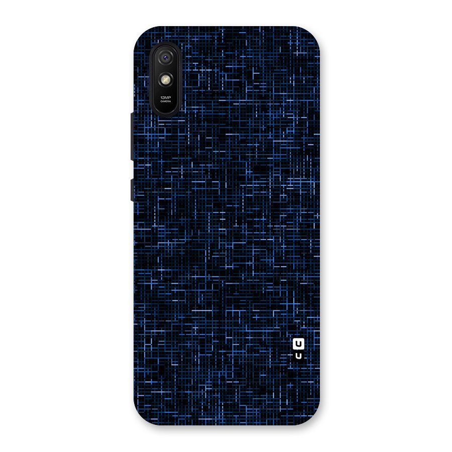 Criss Cross Blue Pattern Back Case for Redmi 9A