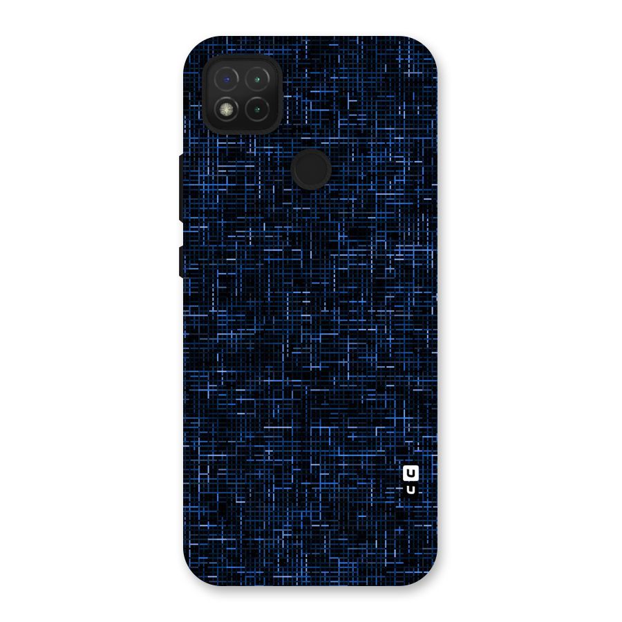 Criss Cross Blue Pattern Back Case for Redmi 9C