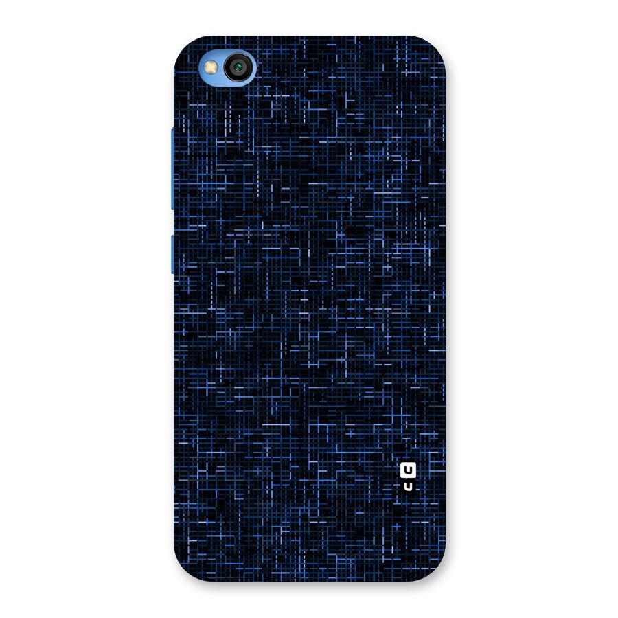 Criss Cross Blue Pattern Back Case for Redmi Go