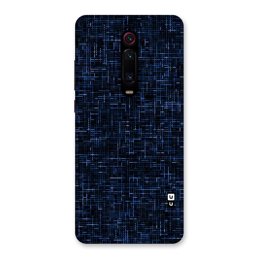 Criss Cross Blue Pattern Back Case for Redmi K20