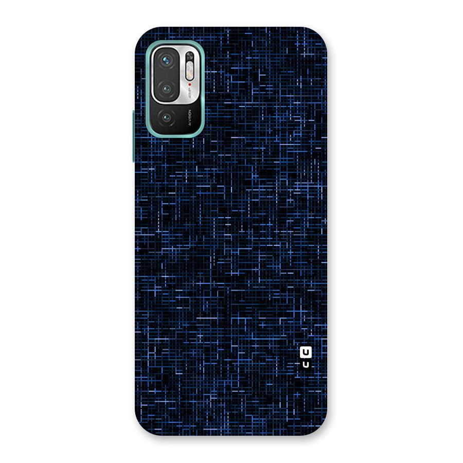 Criss Cross Blue Pattern Back Case for Redmi Note 10T 5G