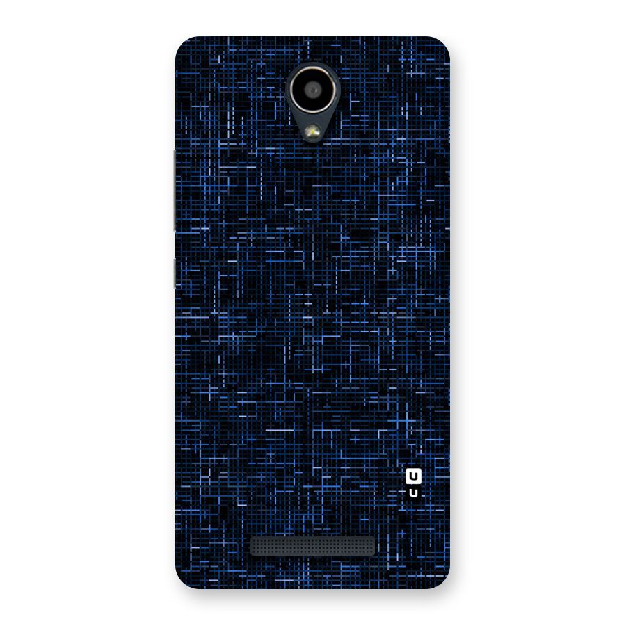 Criss Cross Blue Pattern Back Case for Redmi Note 2