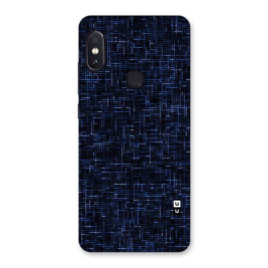 Criss Cross Blue Pattern Back Case for Redmi Note 5 Pro