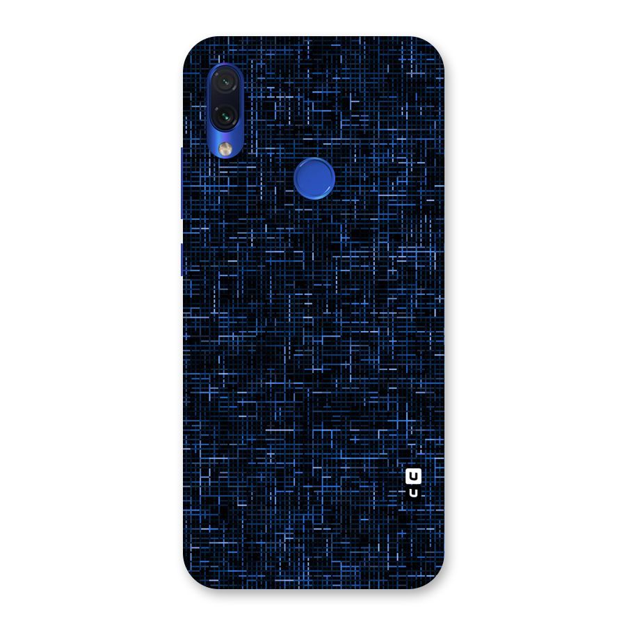 Criss Cross Blue Pattern Back Case for Redmi Note 7