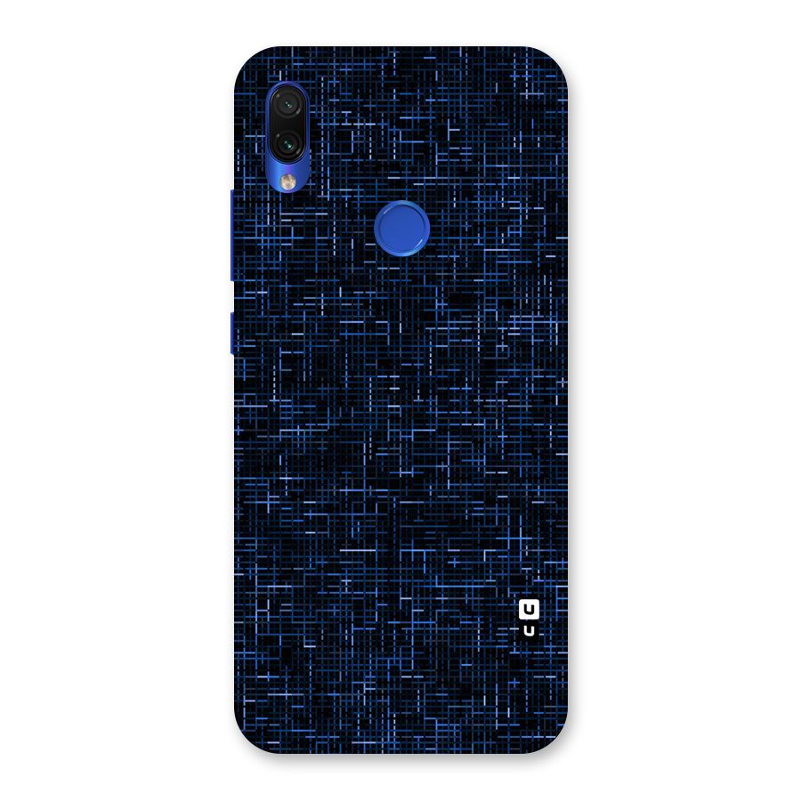Criss Cross Blue Pattern Back Case for Redmi Note 7S