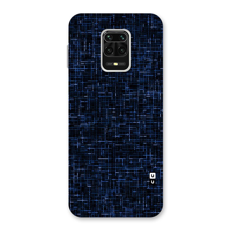 Criss Cross Blue Pattern Back Case for Redmi Note 9 Pro