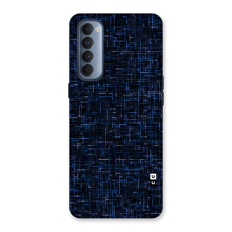 Criss Cross Blue Pattern Back Case for Reno4 Pro