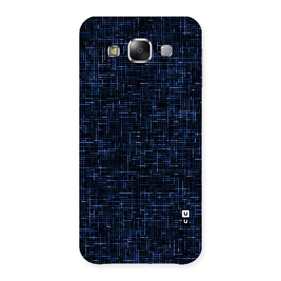 Criss Cross Blue Pattern Back Case for Samsung Galaxy E5
