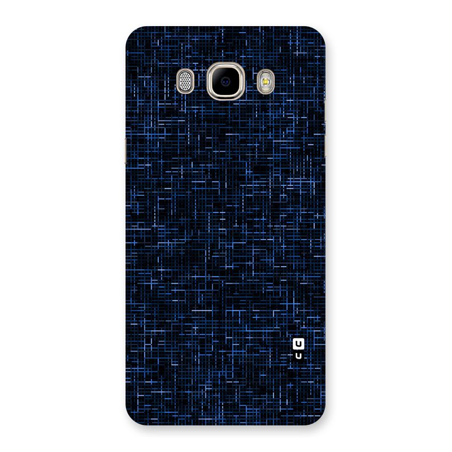 Criss Cross Blue Pattern Back Case for Samsung Galaxy J7 2016