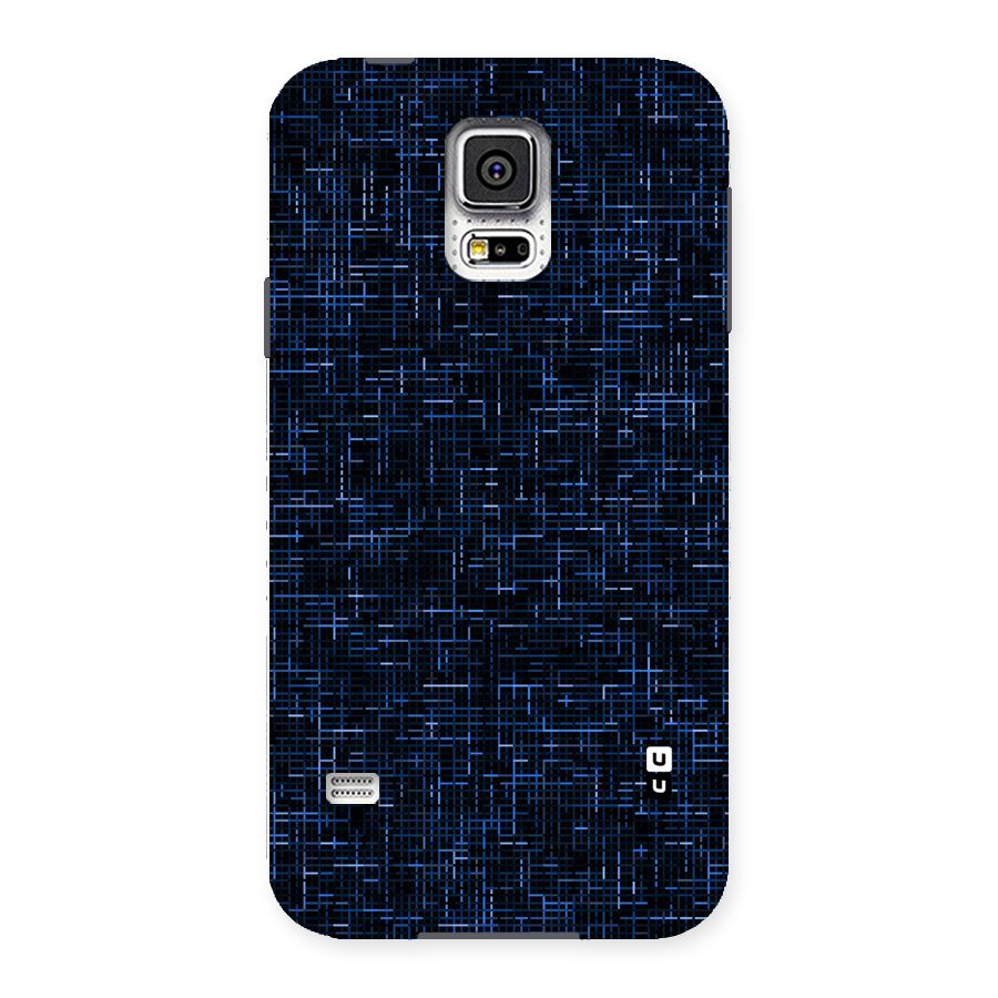 Criss Cross Blue Pattern Back Case for Samsung Galaxy S5