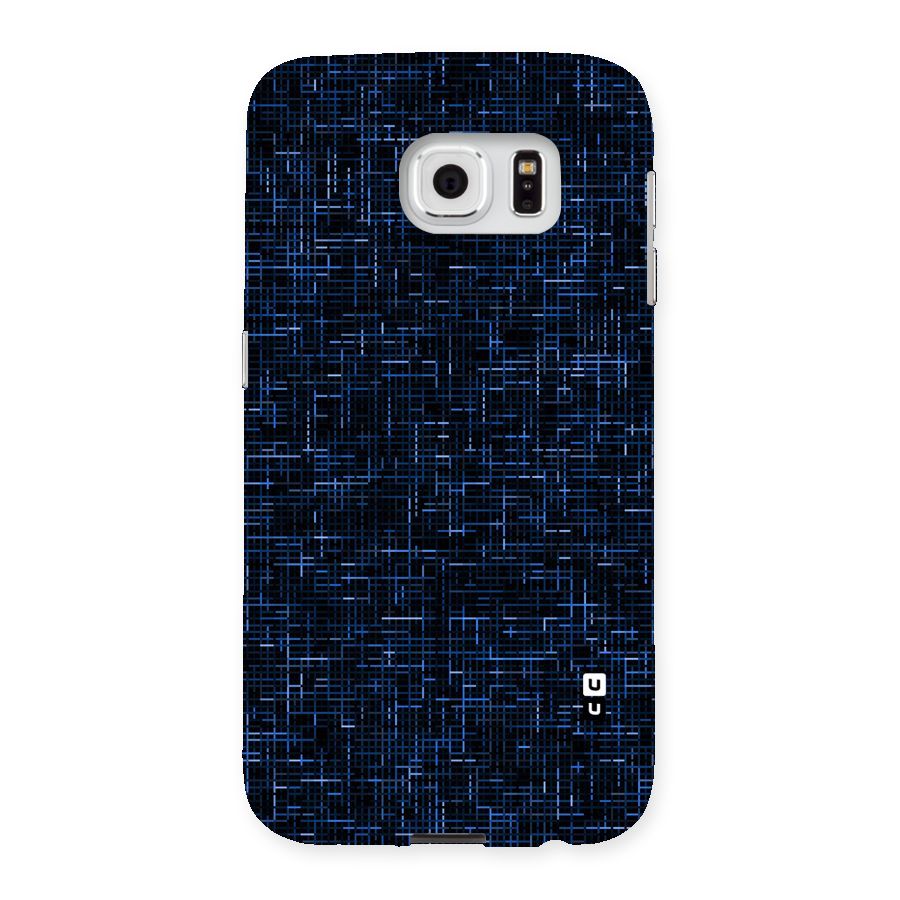 Criss Cross Blue Pattern Back Case for Samsung Galaxy S6
