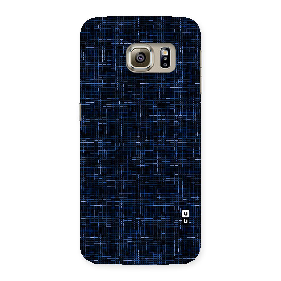 Criss Cross Blue Pattern Back Case for Samsung Galaxy S6 Edge