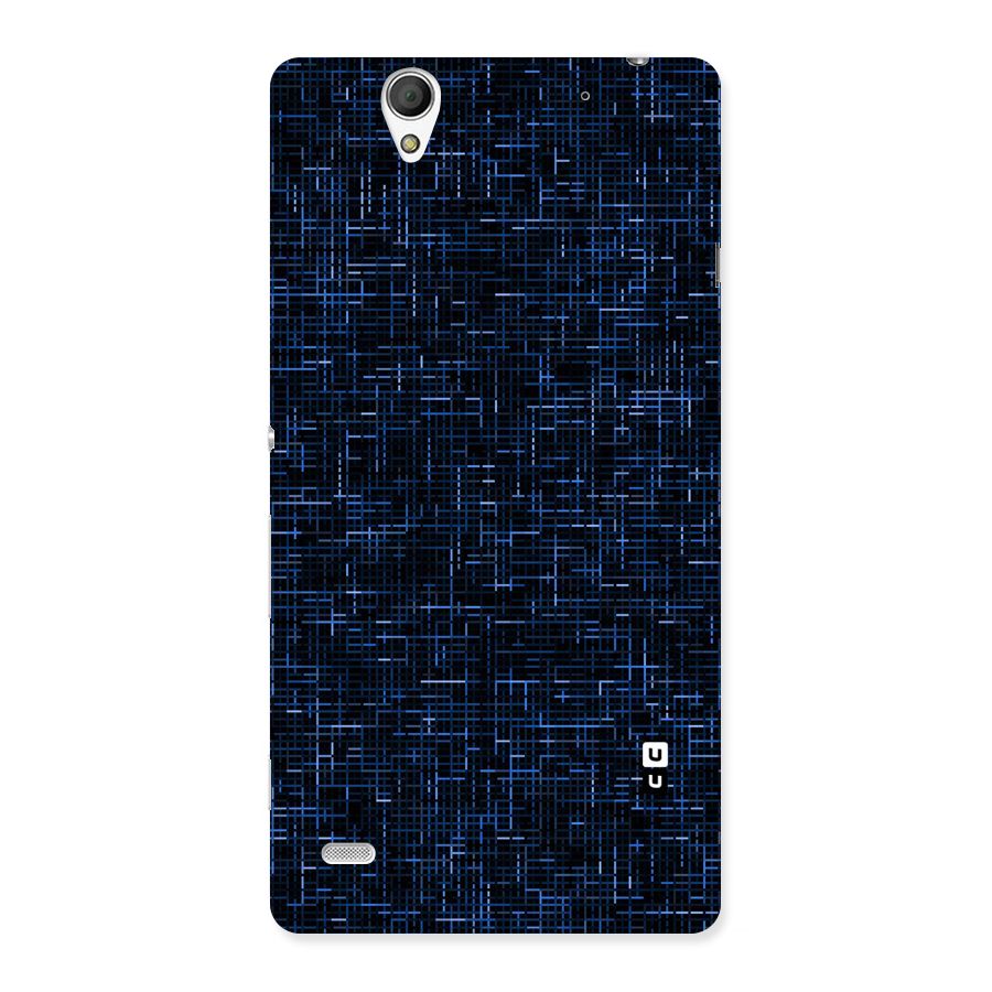Criss Cross Blue Pattern Back Case for Sony Xperia C4