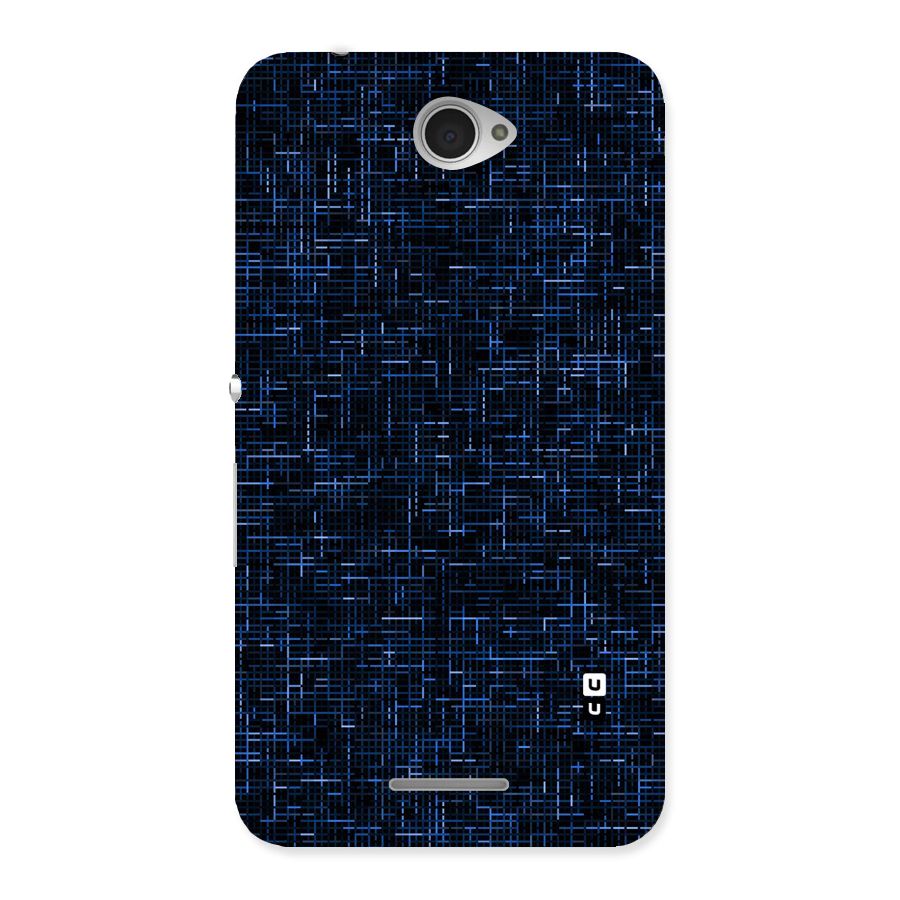 Criss Cross Blue Pattern Back Case for Sony Xperia E4
