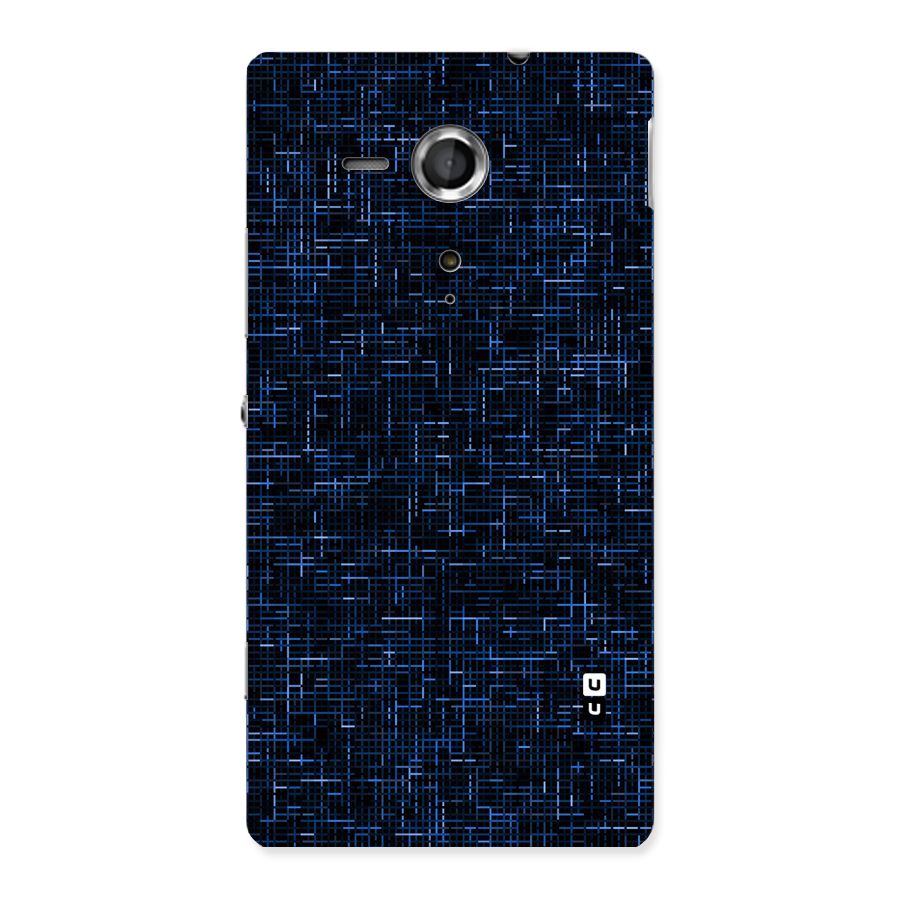 Criss Cross Blue Pattern Back Case for Sony Xperia SP