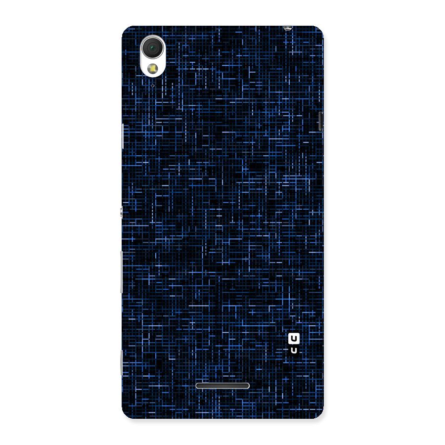 Criss Cross Blue Pattern Back Case for Sony Xperia T3