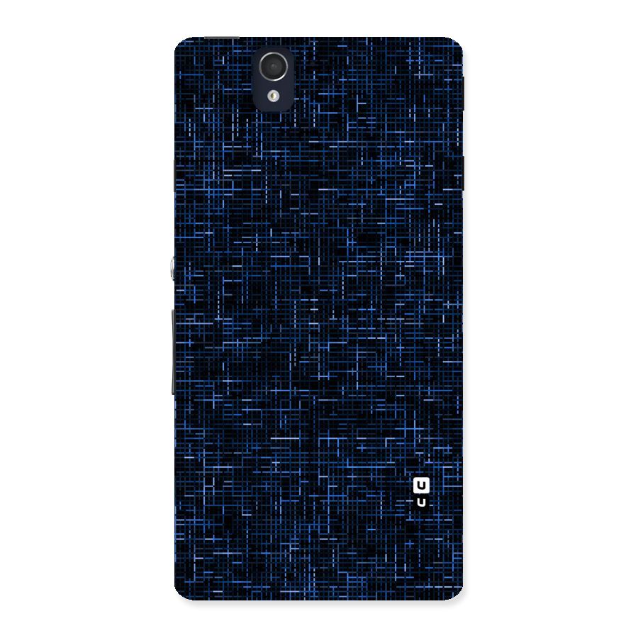 Criss Cross Blue Pattern Back Case for Sony Xperia Z