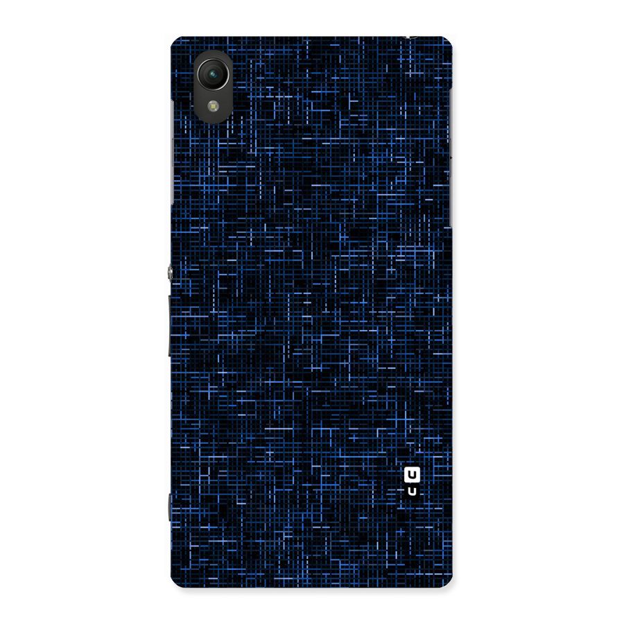 Criss Cross Blue Pattern Back Case for Sony Xperia Z1