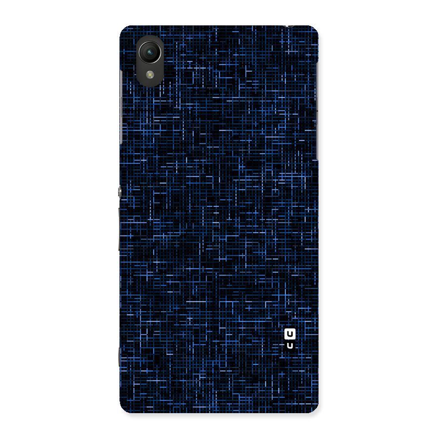 Criss Cross Blue Pattern Back Case for Sony Xperia Z2