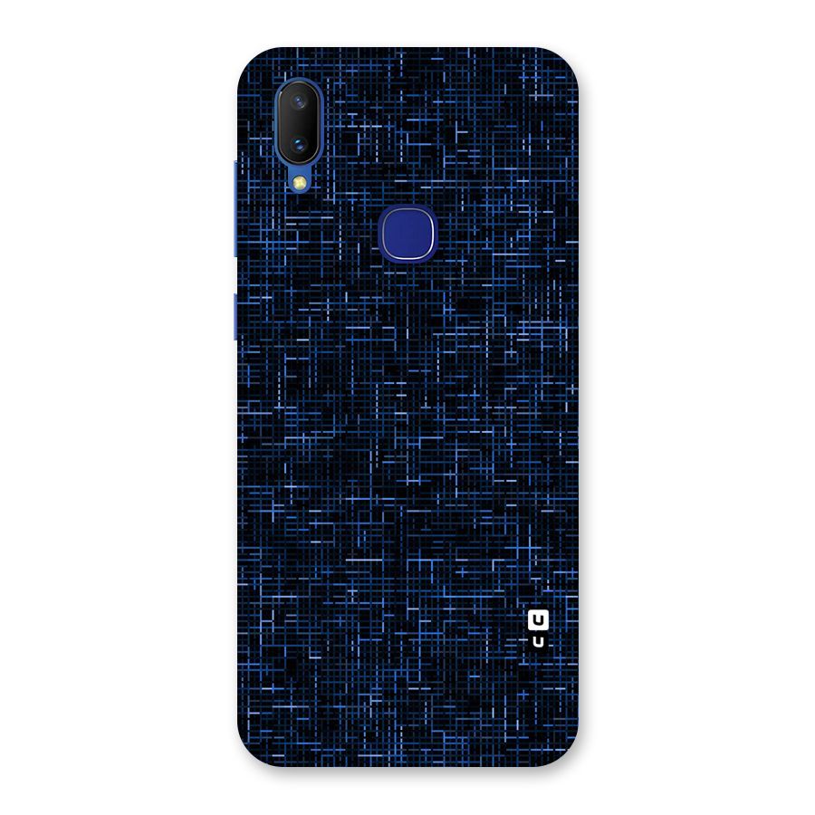 Criss Cross Blue Pattern Back Case for Vivo V11