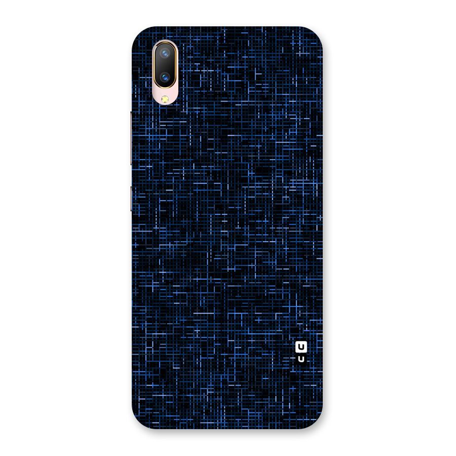 Criss Cross Blue Pattern Back Case for Vivo V11 Pro