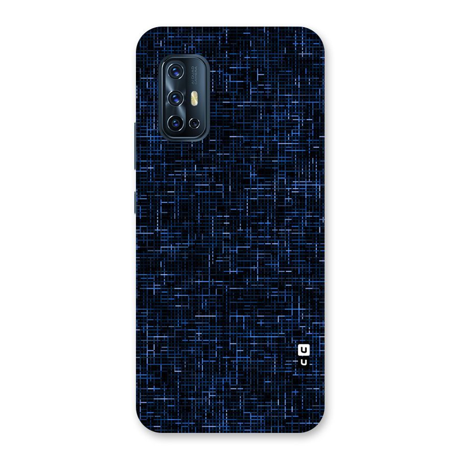 Criss Cross Blue Pattern Back Case for Vivo V17