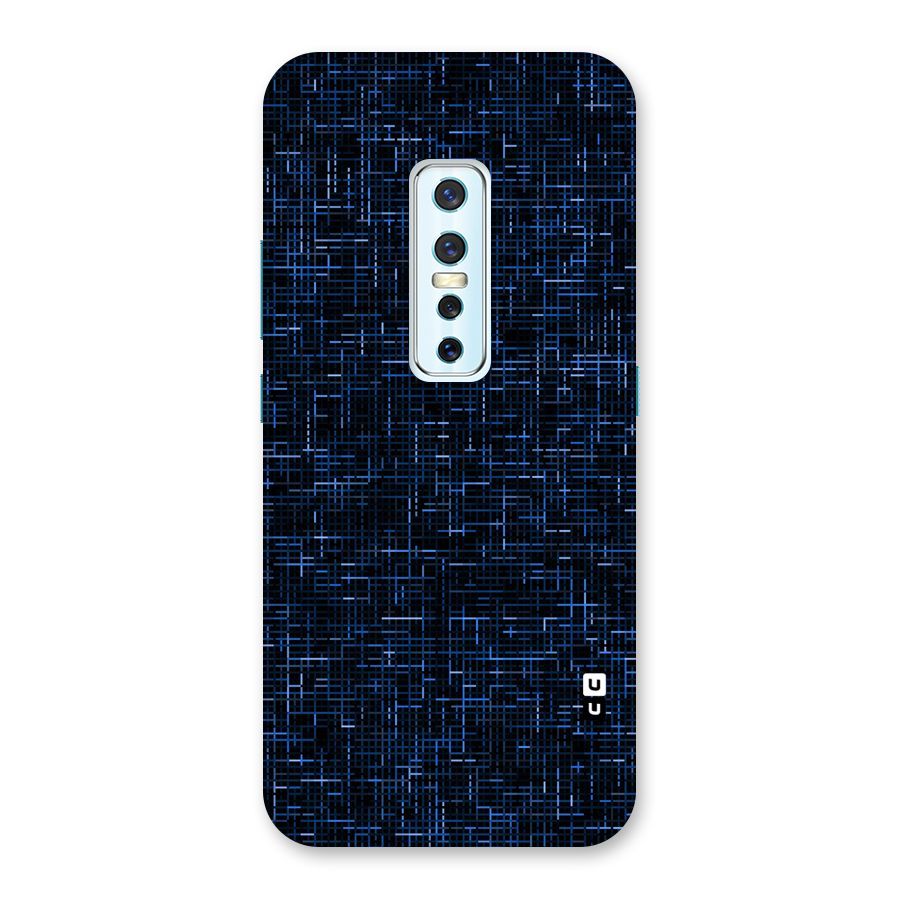 Criss Cross Blue Pattern Back Case for Vivo V17 Pro