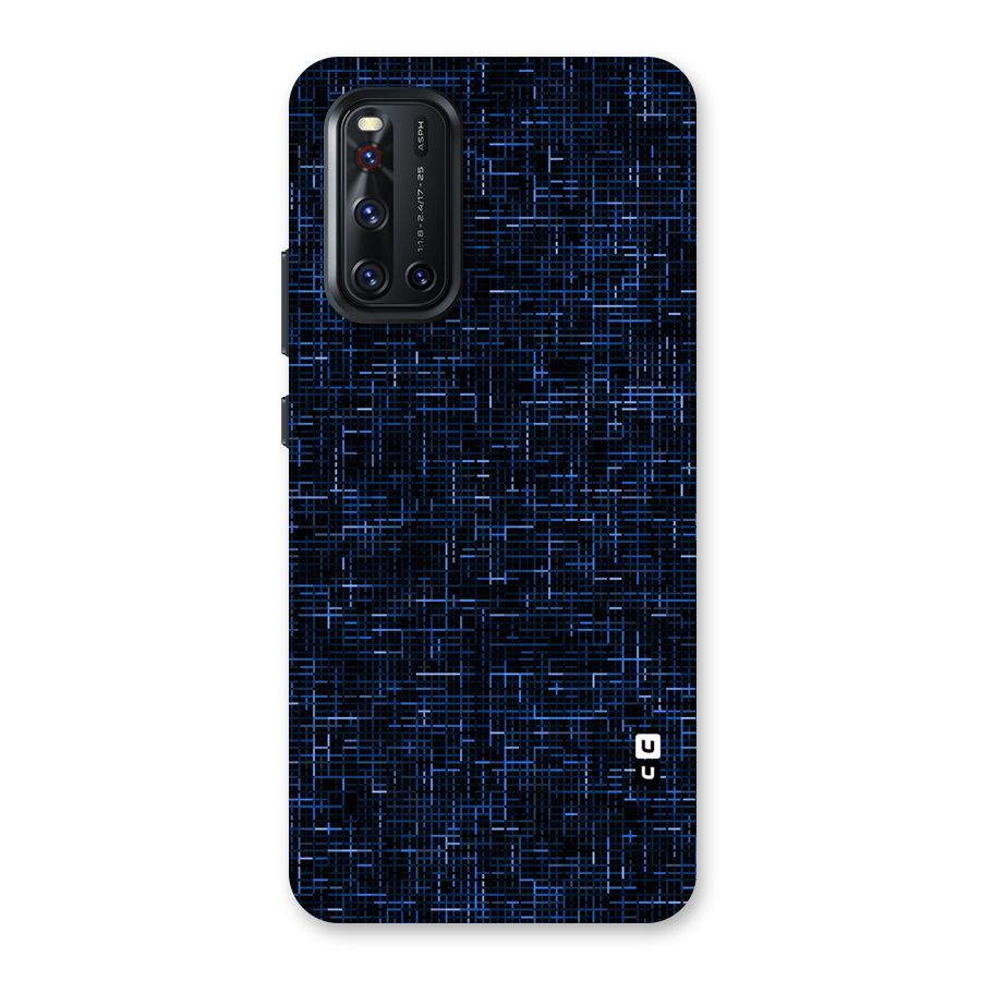 Criss Cross Blue Pattern Back Case for Vivo V19