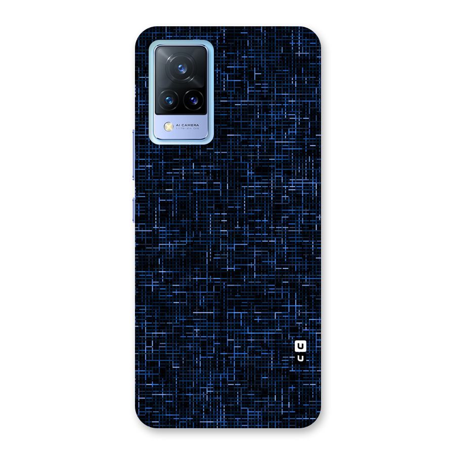 Criss Cross Blue Pattern Back Case for Vivo V21 5G