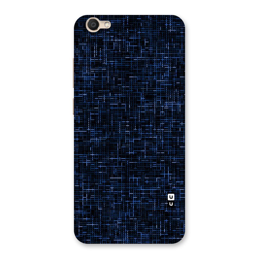 Criss Cross Blue Pattern Back Case for Vivo V5