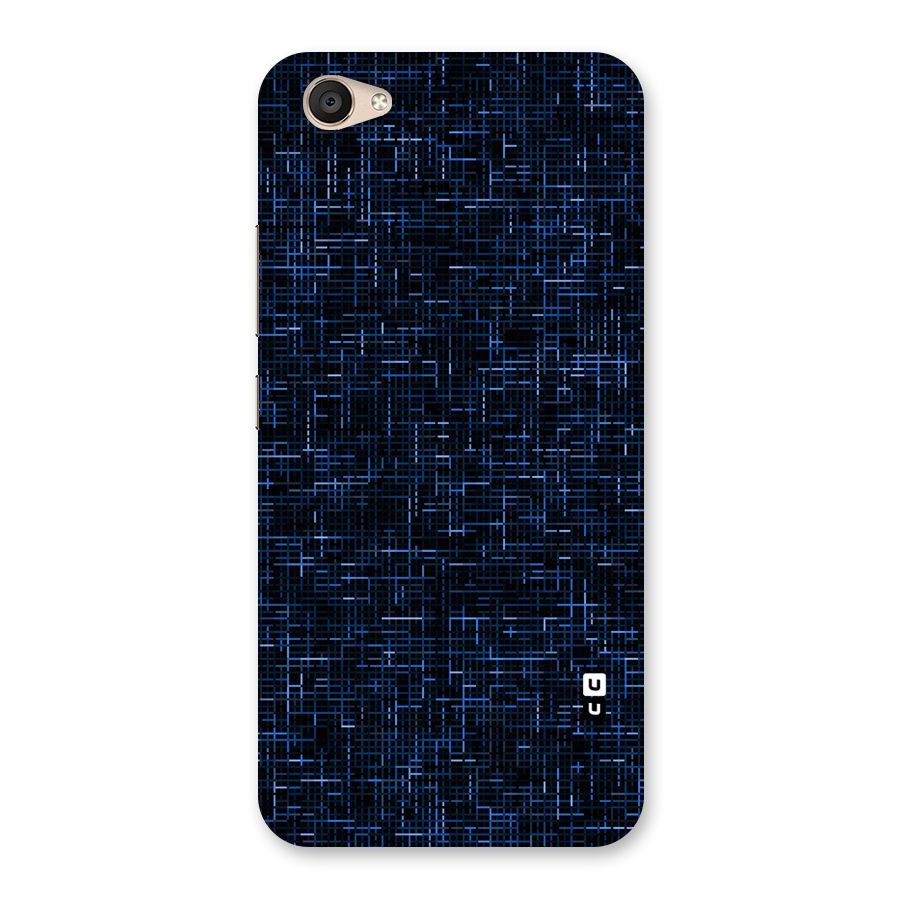 Criss Cross Blue Pattern Back Case for Vivo V5 Plus
