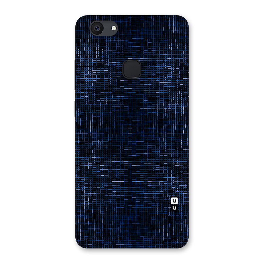 Criss Cross Blue Pattern Back Case for Vivo V7 Plus