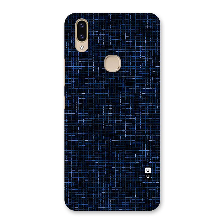 Criss Cross Blue Pattern Back Case for Vivo V9 Youth