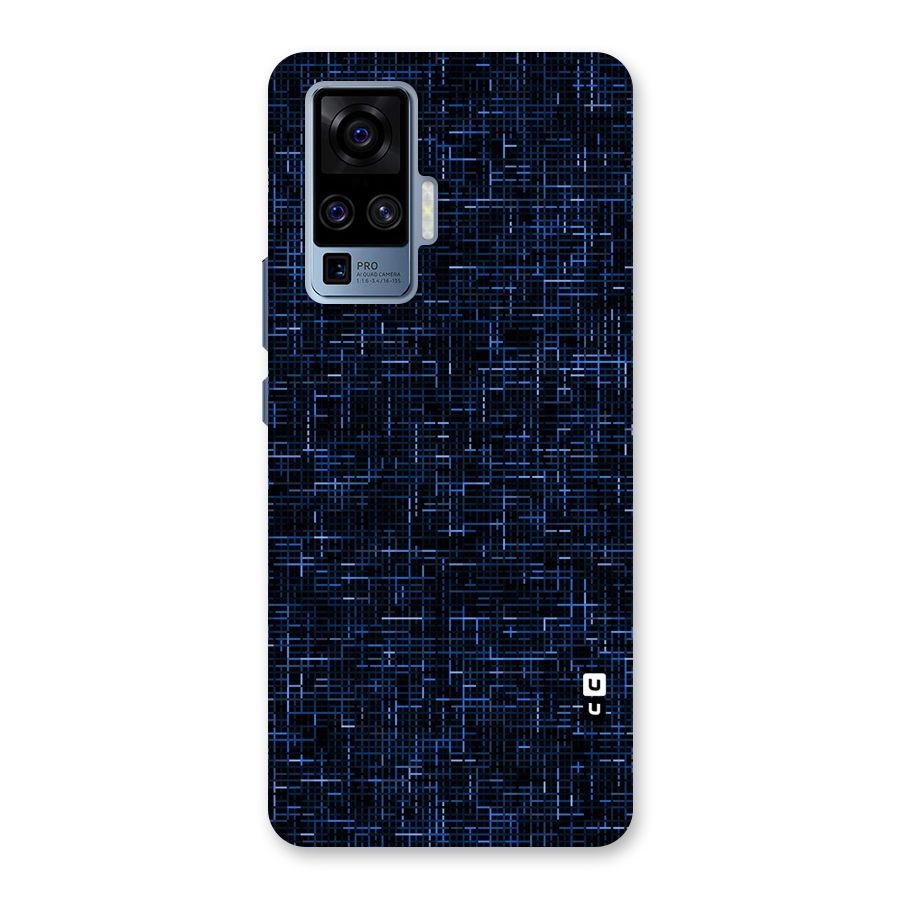 Criss Cross Blue Pattern Back Case for Vivo X50 Pro