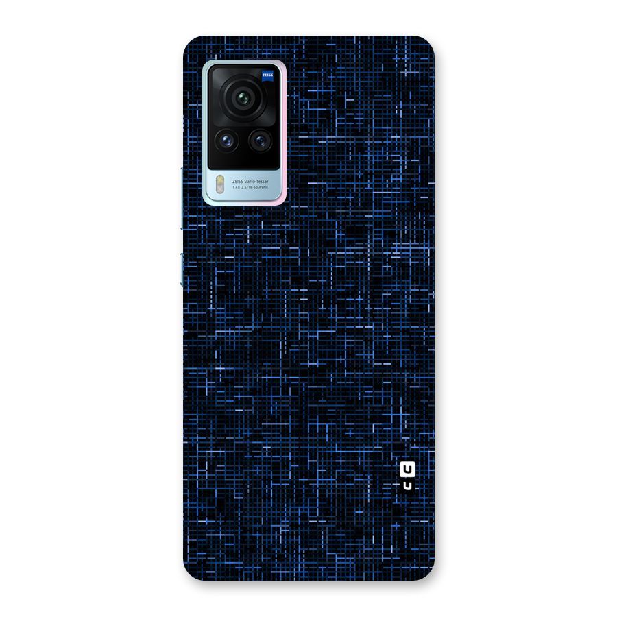 Criss Cross Blue Pattern Back Case for Vivo X60 Pro