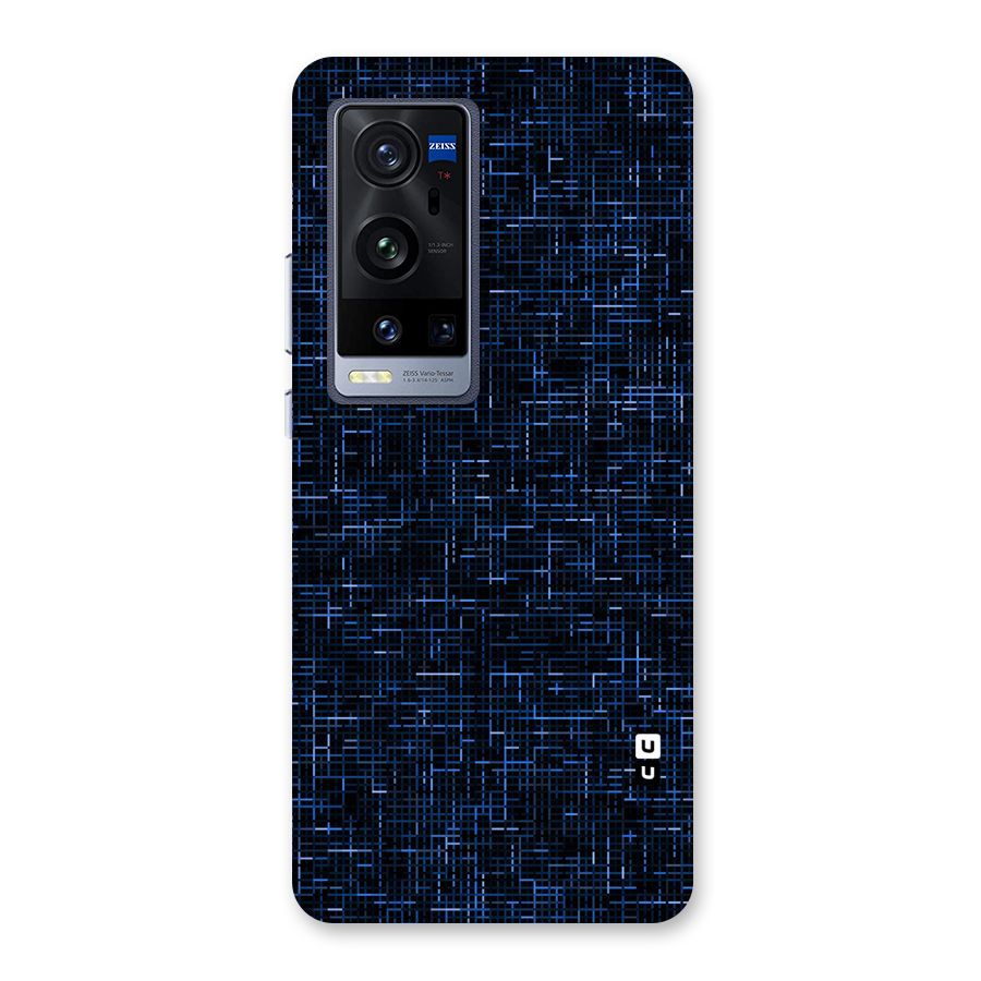 Criss Cross Blue Pattern Back Case for Vivo X60 Pro Plus