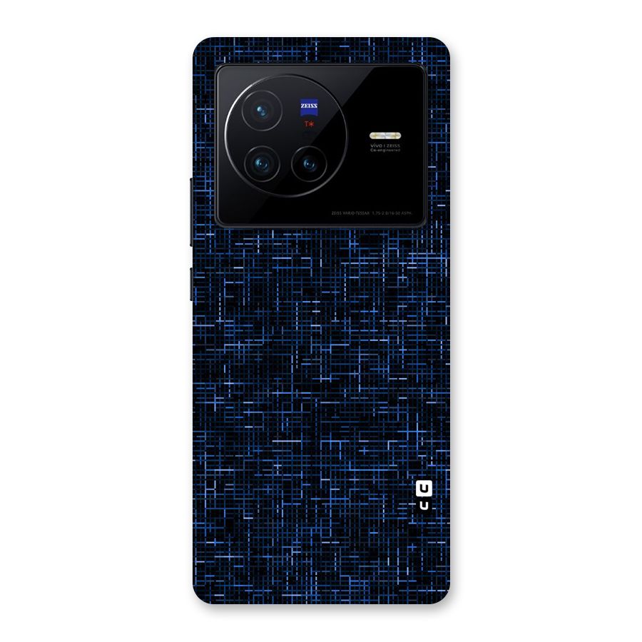 Criss Cross Blue Pattern Back Case for Vivo X80