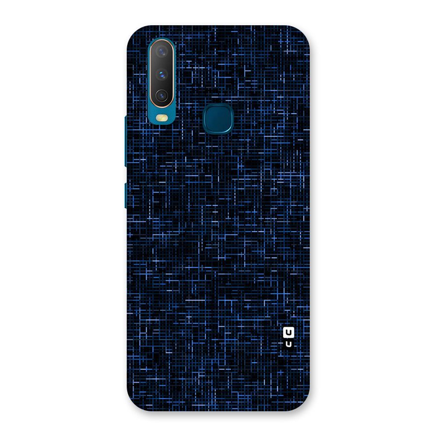 Criss Cross Blue Pattern Back Case for Vivo Y11