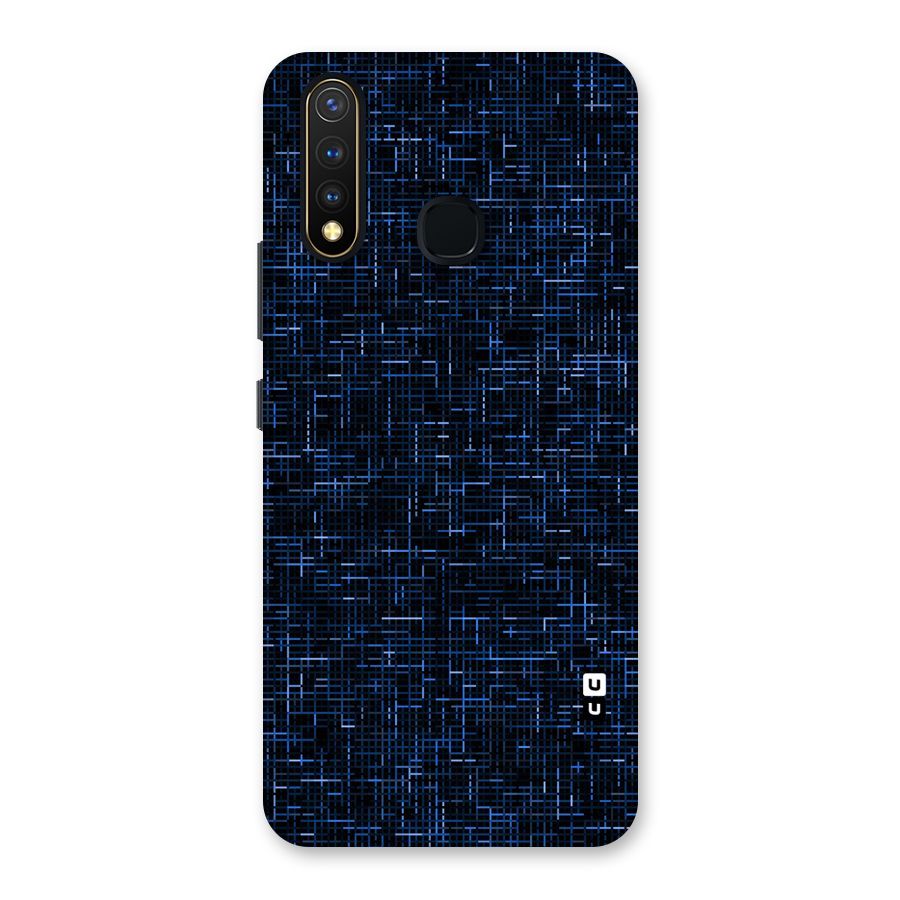 Criss Cross Blue Pattern Back Case for Vivo Y19
