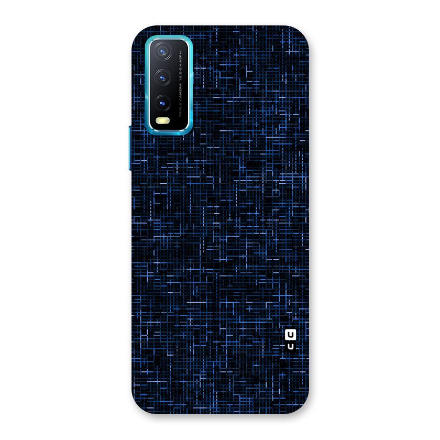 Criss Cross Blue Pattern Back Case for Vivo Y20